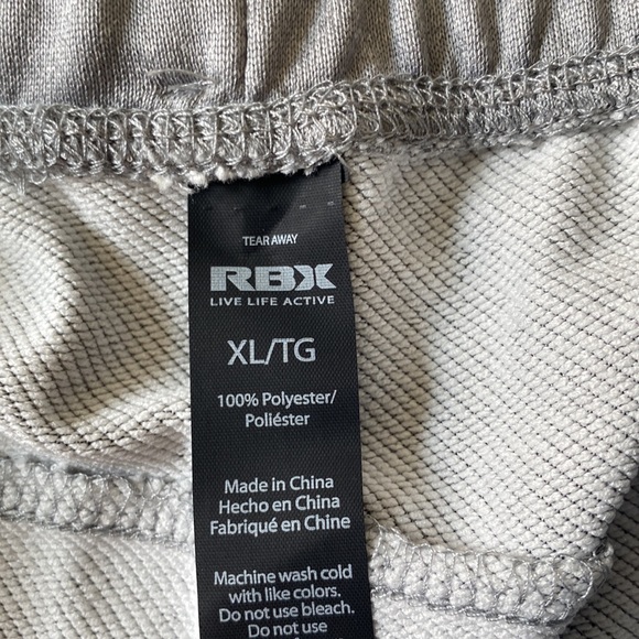 RBX Gray Poly French Terry Jogger Size XL NWT - Picture 10 of 13